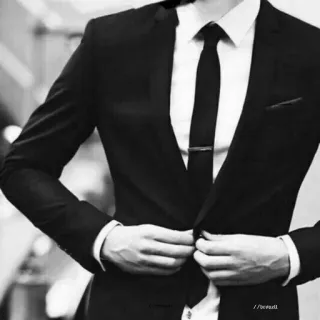 🖤 91e78932 Anzug, Krawatte, Festliche Kleidung, Schwarzweiß, Mann telegram sticker