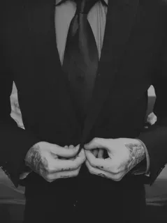 🖤 e8cbc0a6 Anzug, Tattoos, Mann, Business, Festliche Kleidung, Stil telegram sticker