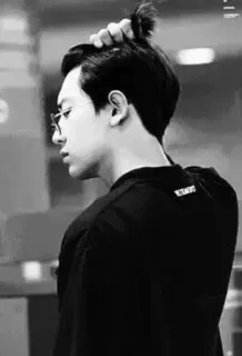 🖤 ee109901 mann, brille, haare, person, schwarz weiß telegram sticker