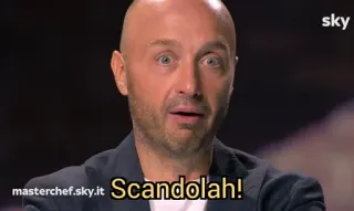 😱 20015b08 Scandolah! masterchef, italien, scandale, expression, réaction telegram sticker