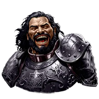 😂 0e23569e ファンタジー, 鎧, 騎士, 笑い, 戦士, 中世 telegram sticker