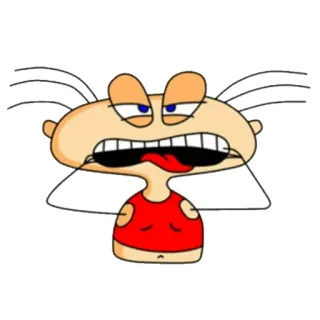 😜 24ab2e5f cartoon, character, anger, face telegram sticker