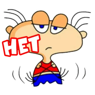 🙅♂️ 309e4899 HET cartoon, sticker, no, russian, animated character telegram sticker