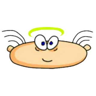 😇 dbb94506 cartoon, angel, halo, character, friendly telegram sticker