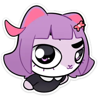 👀 08d3669a 고양이, 만화, 스티커, 동물, 귀여운 telegram sticker