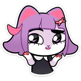 🤷‍♀️ 211c185f 고양이, 스티커, 만화, 동물, 새끼 고양이, 귀여운 telegram sticker