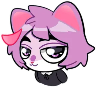 😏 25c39289 卡通, 动漫, 猫, 卡哇伊, 可爱, 贴纸 telegram sticker