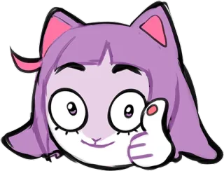 👍 6439d759 猫, 点赞, 积极, 表情符号, 贴纸 telegram sticker
