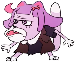 😦 885affe7 卡通, 狗, 动物, 搞笑, 插画, 角色 telegram sticker