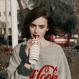 💞 a66cddac Frau, Coca Cola, Soda, Trinken, Mädchen, Porträt telegram sticker