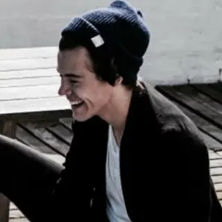 💞 dd33decb Harry Styles promi, sänger, hut, mann, porträt, mode telegram sticker