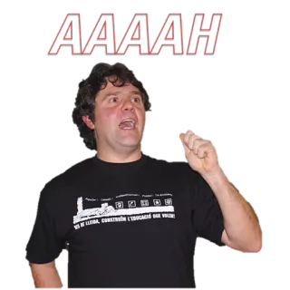 😱 fac7ead3 AAAAH grito, hombre, expresión, gritando, emocional, boca abierta telegram sticker