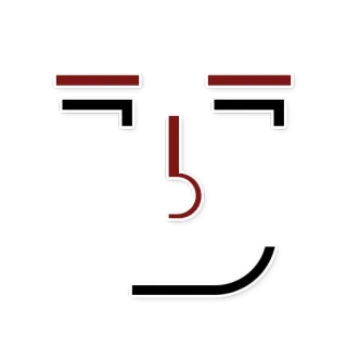 😏 6741f718 лицо, минимализм, геометрический, абстрактный telegram sticker