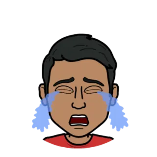 😭 3dc25768 비트모지, 울음, 슬픔, 아바타, 감정, 사람 telegram sticker