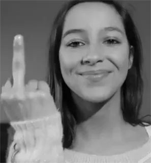 😊 cc2b4488 dedo corazón, gesto ofensivo, grosero, irrespetuoso whatsapp sticker