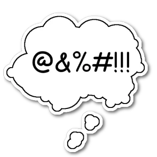 🙊 51a78698 @&%#!!! 욕설, 불쾌한, 심볼, 화난, 만화 telegram sticker