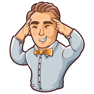 🤔 2e93cd42 생각, 밈, 똑똑한, 아이디어, 만화, 남자 whatsapp sticker