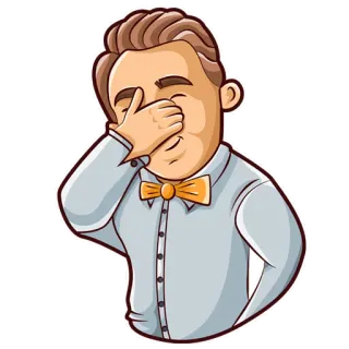 🤭 eeb675dc 얼굴 감싸기, 실망, 당황, 좌절, 실패, 만화, 스티커 whatsapp sticker