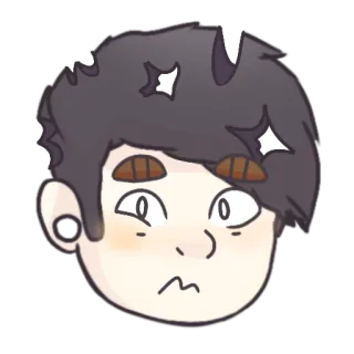 🤪 74786302 мультфильм, аниме, персонаж, лицо, выражение, портрет whatsapp sticker