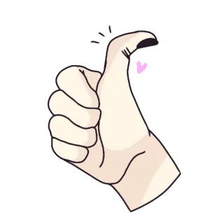 👍 d39d9541 Большой палец вверх, Лайк, Жест рукой, Позитив, Одобрение, Согласен, Окей whatsapp sticker