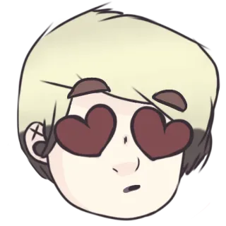 😍 e72504a7 мультфильм, любовь, сердечки, глаза, анимация, милый, фанарт whatsapp sticker