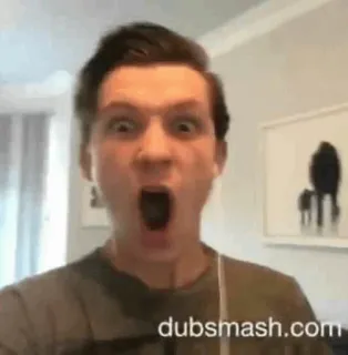 😱 830cbb0a dubsmash.com Meme, Sorpresa, Shock, Eccitato, Espressione, Divertente telegram sticker