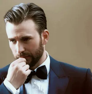 🤔 b683d455 Chris Evans attore, ritratto, uomo, celebrità, abito formale telegram sticker