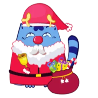 🎅 fc829b45 natal, santa claus, hadiah, liburan, perayaan, musim dingin whatsapp sticker