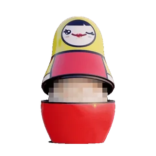 🔞 25b1d854 muñeca, matrioska, muñeca rusa, juguete, madera, muñeca anidada telegram sticker