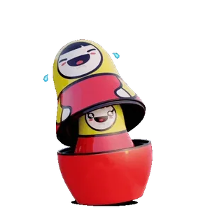 😂 53bbf386 Matrioska, Muñeca rusa, Muñeca anidada, Muñecas, Dibujos animados, Lindo telegram sticker
