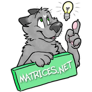 💡 14d2af8c MATRICES.NET Furry, Cartoon, Wolf, Matrizen, Webseite, Glühbirne, Sticker telegram sticker