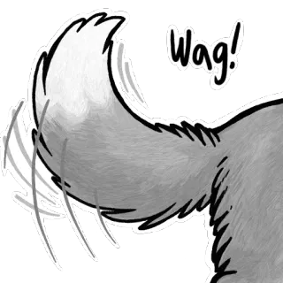 💫 2d14d441 Wag! Hund, Schwanz, wedeln, Tier, Haustier telegram sticker