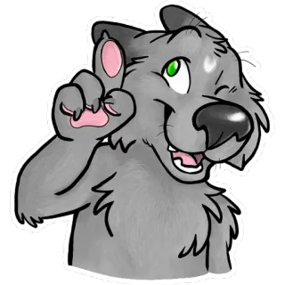 ☝️ 35b49aa0 Wolf, Cartoon, Illustration, Tier, Charakter, Fellwesen telegram sticker