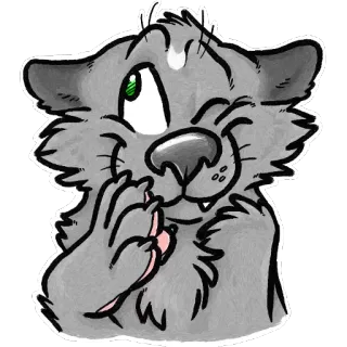 😉 5a4af3ef Katze, Tier, süß, Cartoon, Illustration, Aufkleber telegram sticker