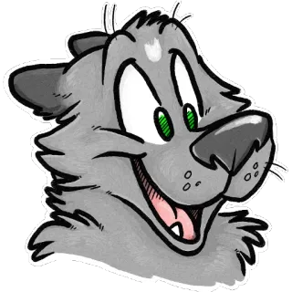 😃 dae3724c Wolf, Cartoon, Tier, Aufkleber, Figur, Illustration, Säugetier telegram sticker
