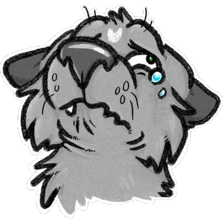 😥 de2dcef9 Katze, traurig, weinend, Cartoon, Sticker, Tier telegram sticker