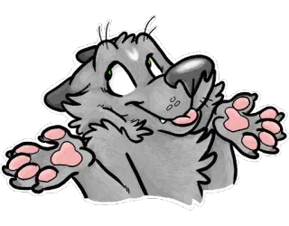 🙄 e61c68bb Cartoon, Wolf, Tier, Illustration, Sticker telegram sticker