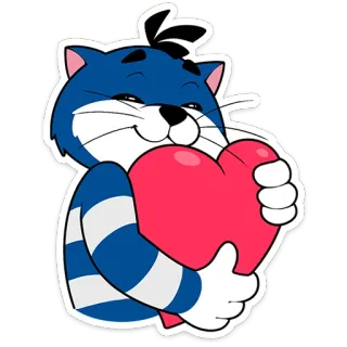 🥰 939a6686 chat, animal, coeur, amour, mignon, autocollant telegram sticker