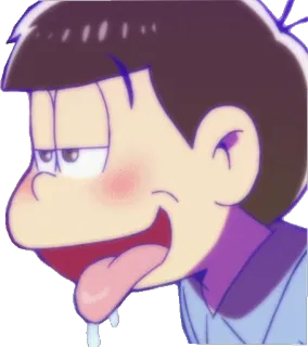 😝 2a1c0a20 anime, cartoon, funny, face, drooling, silly telegram sticker