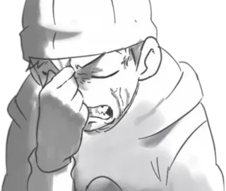 😣 5c370af6 man, stressed, angry, upset, person, face telegram sticker