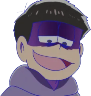 🐗 b3323c63 anime, cartoon, character, smile, face, purple telegram sticker