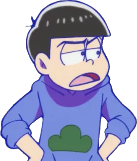 🙁 f3068a98 cartoon, anime, character, angry, osomatsu-san, cute telegram sticker