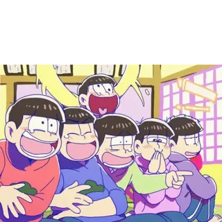 🤣 25ec1750 动漫, 卡通, 群组, 微笑, 兄弟姐妹 telegram sticker