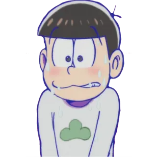 😳 822faf00 动漫, 角色, 卡通, 汗, 紧张, 表情 telegram sticker