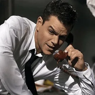 🥀 89606919 Matt Damon aktor, pria, selebriti, telepon, bisnis telegram sticker