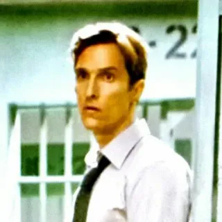 😐 a8418788 Matthew McConaughey actor, man, portrait, serious, tie telegram sticker