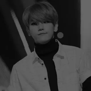 🇦🇹 ed65637c man, kpop, zanger, portret, zwart-wit, mode whatsapp sticker