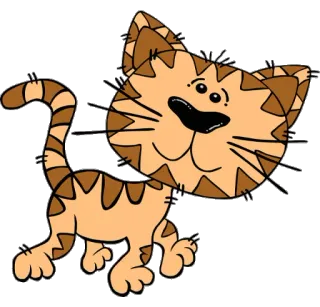 😉 65689efb chat, chaton, dessin animé, animal, félin, mignon telegram sticker