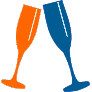 😄 fe2cf8fe champagne, verres, toast, fête, boissons, santé telegram sticker