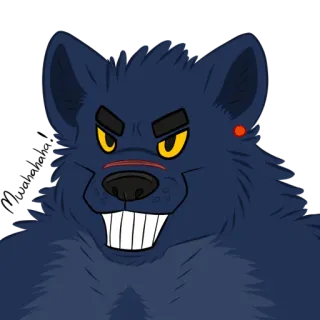 😝 55d1c96e オオカミ, 動物, 獣人, 漫画, キャラクター, 笑顔 whatsapp sticker